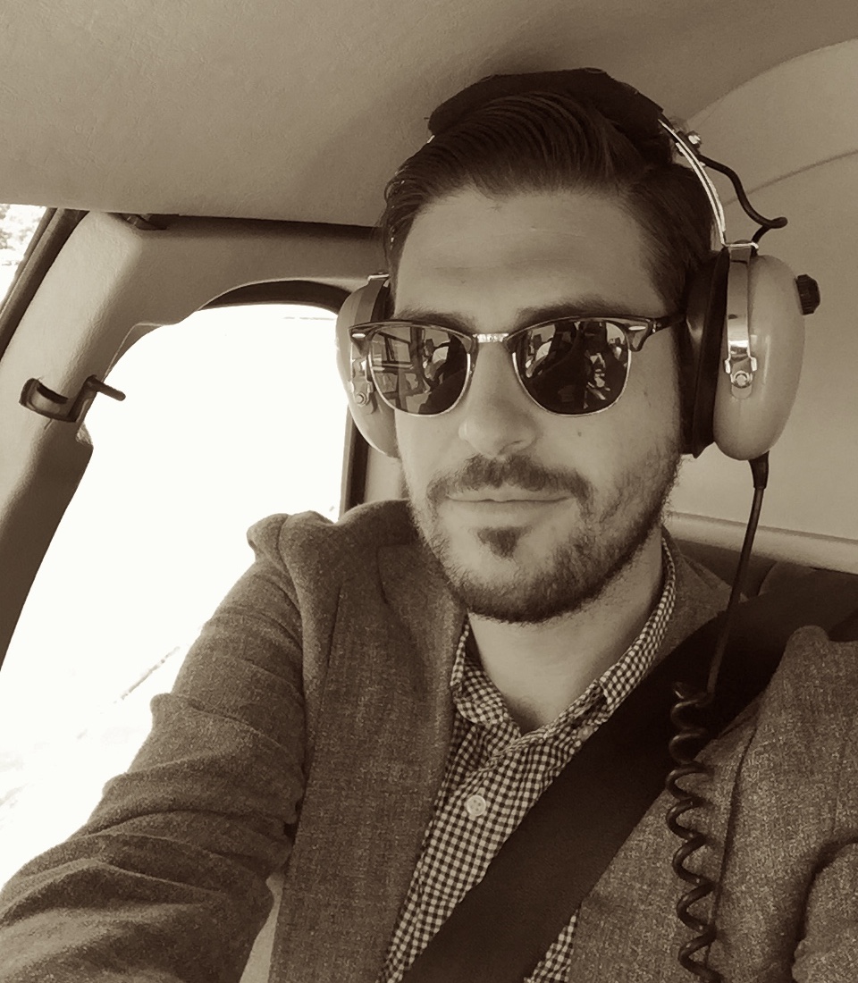 Brandon Keene in a Helicopter to The Hamptons, New York